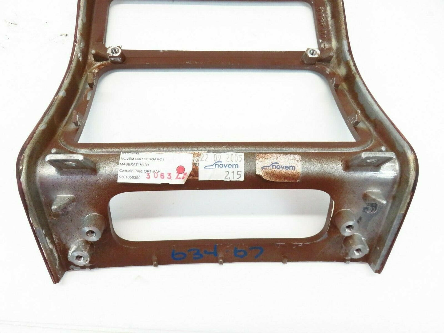 2006 Maserati Quattroporte Rear Center Console Woodgrain Trim Cracked M139 03-08