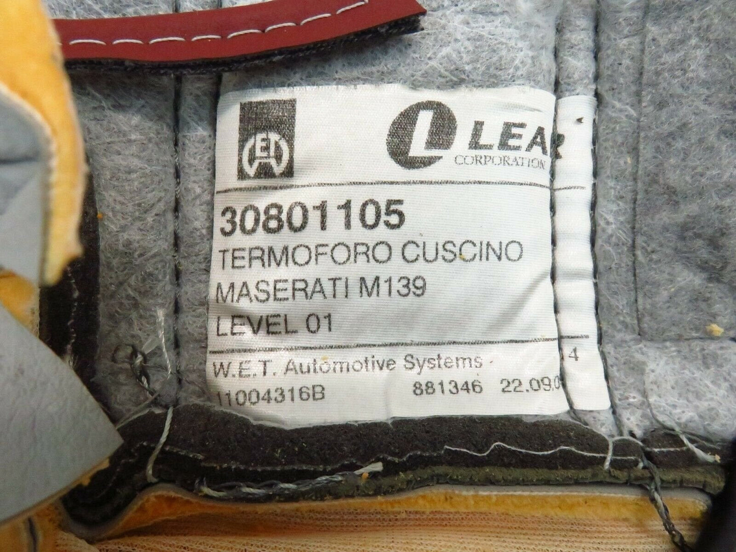 2006 Maserati Quattroporte Driver Rear Seat Lower Skin Cover Leather Gray OEM