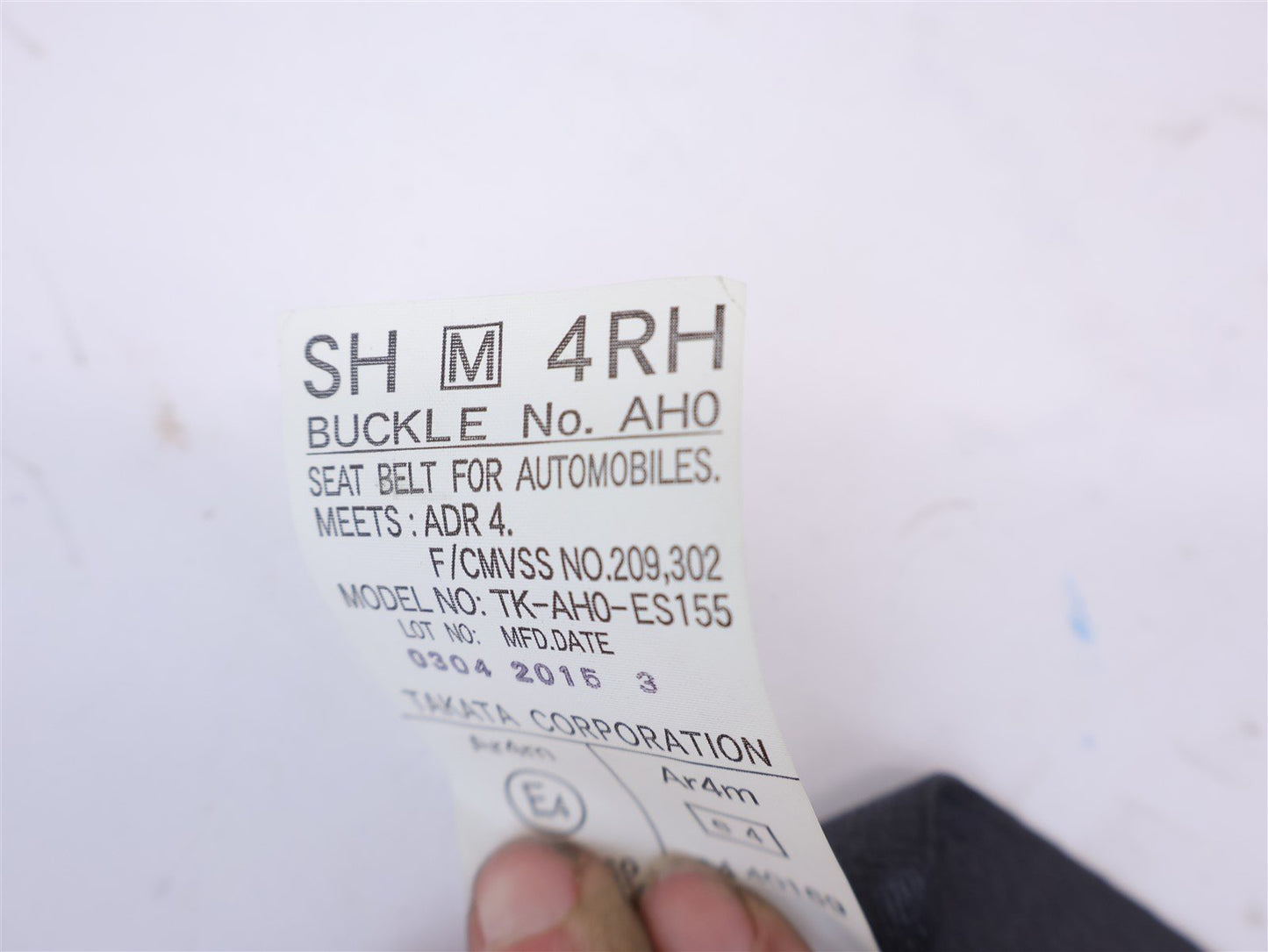 2015-2020 Subaru WRX & STI Passenger Rear Right Seat Belt Assembly RH Side OEM