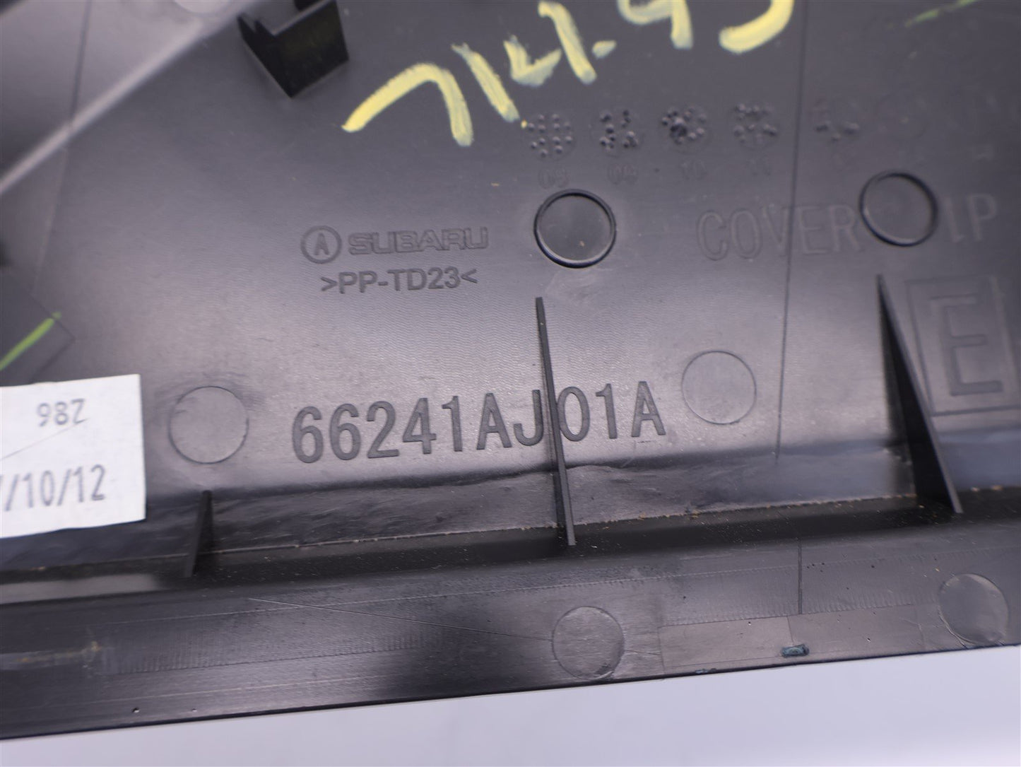 2010-2014 Subaru Outback Dash End Cover Trim Cap Side Driver LH Left 66241AJO1A