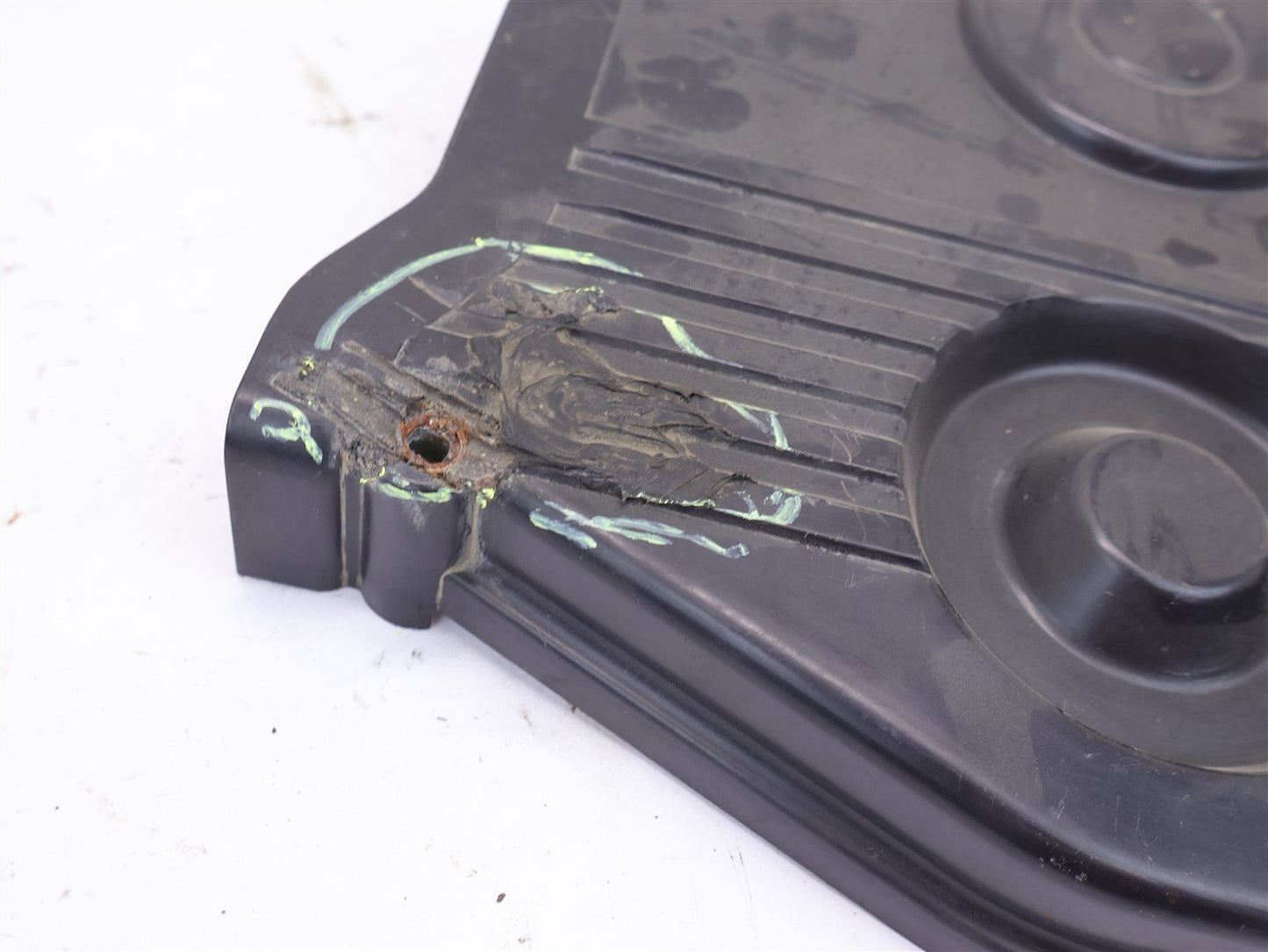 02-14 Subaru Impreza WRX Left Outer Timing Cover 13574AA094 Engine DAMAGE OEM