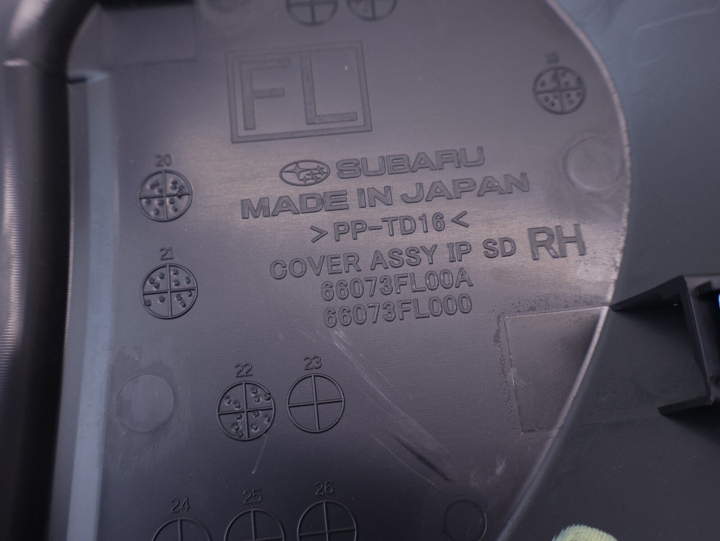 2019-2024 Subaru Forester Passenger Dash Trim Side End Cap RH Right 66073FL00A