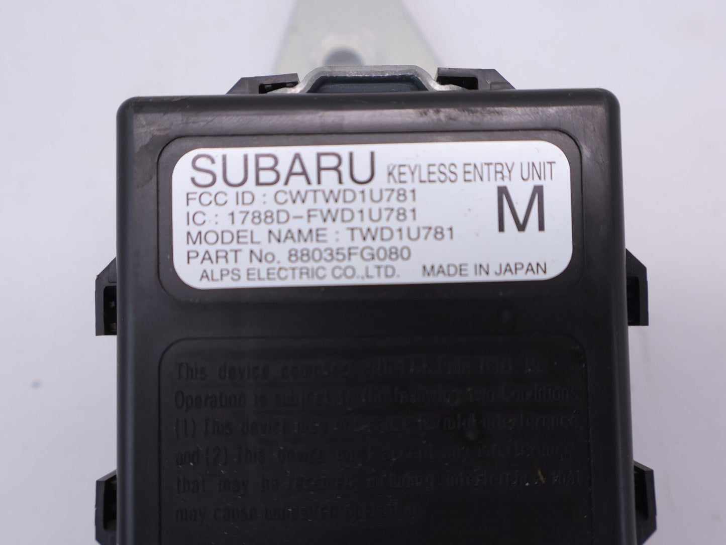 2012-2014 Subaru WRX & STI Keyless Entry Receiver Unit Module 88035FG080 12-14