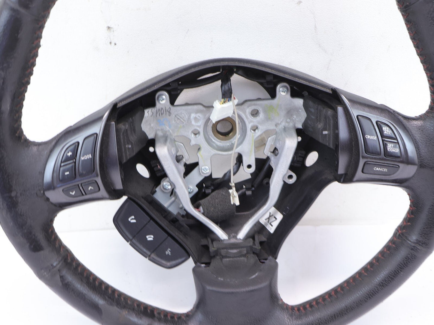 2014 Subaru WRX Wheel w/ Controls Black Leather Driver Assembly WEAR OEM 14