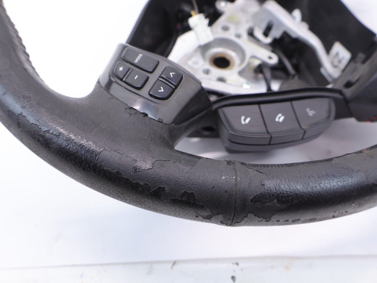 2014 Subaru WRX Wheel w/ Controls Black Leather Driver Assembly WEAR OEM 14