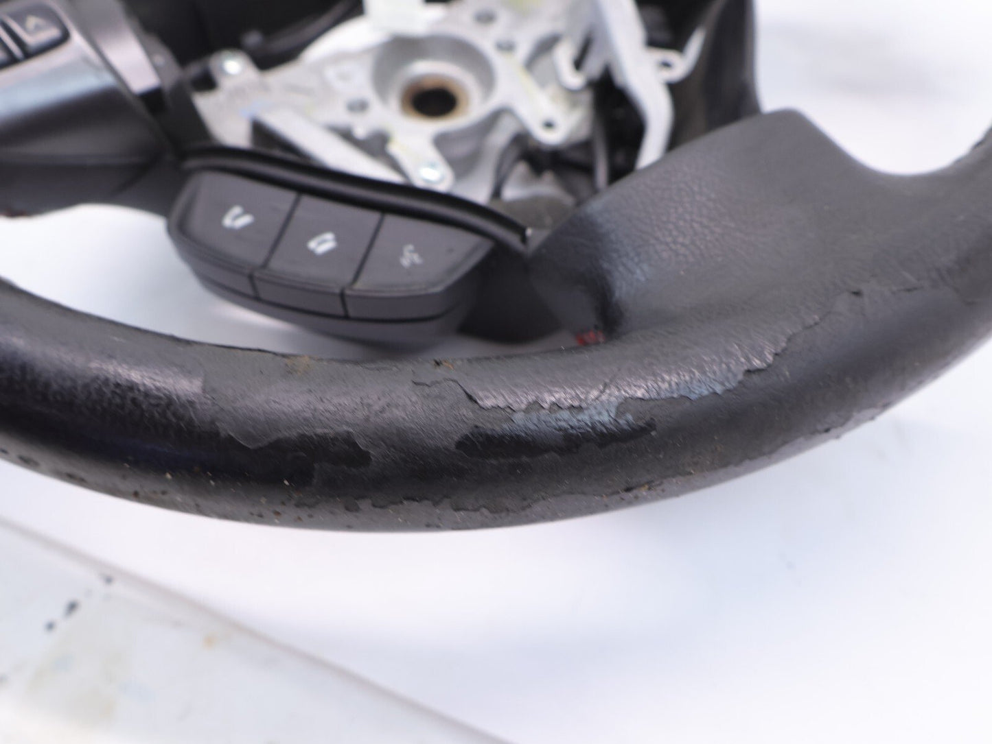 2014 Subaru WRX Wheel w/ Controls Black Leather Driver Assembly WEAR OEM 14