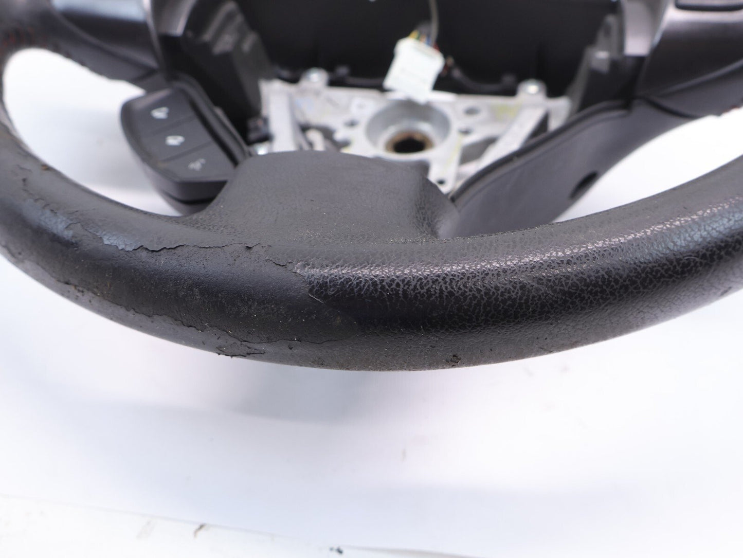 2014 Subaru WRX Wheel w/ Controls Black Leather Driver Assembly WEAR OEM 14