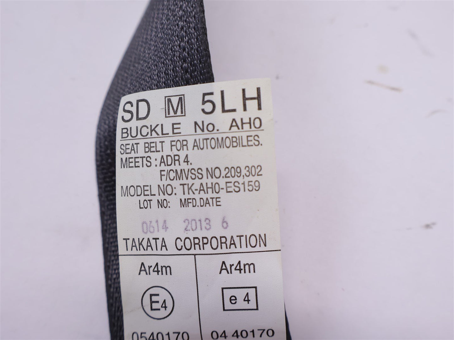 2013-2017 Subaru XV Crosstrek Driver Rear Seat Belt Seatbelt LH Left OEM