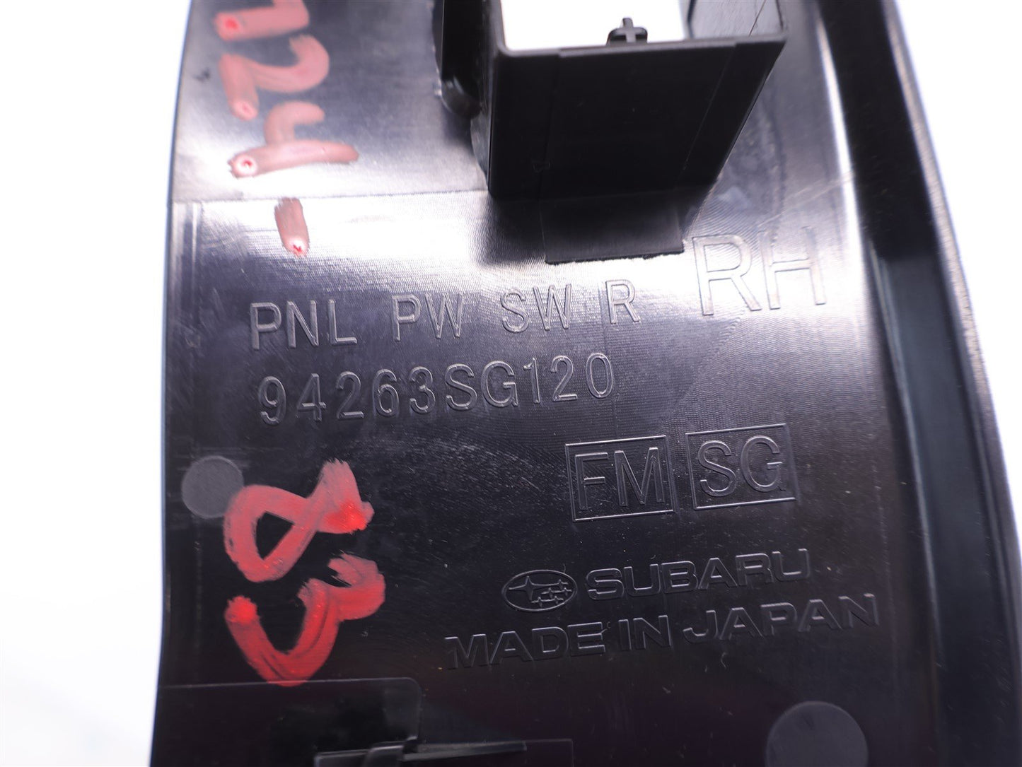 2014-18 Subaru Forester RH Rear Door Window Switch Trim Passenger 94263SG120 OEM