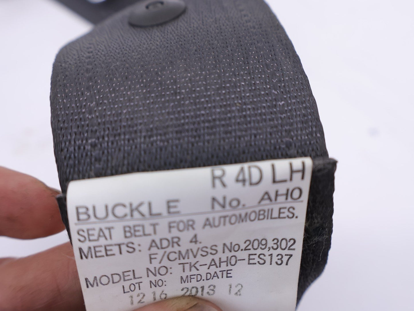 2008-2014 Subaru WRX & STI Sedan Driver Rear Seat Belt Assembly LH Left Side OEM