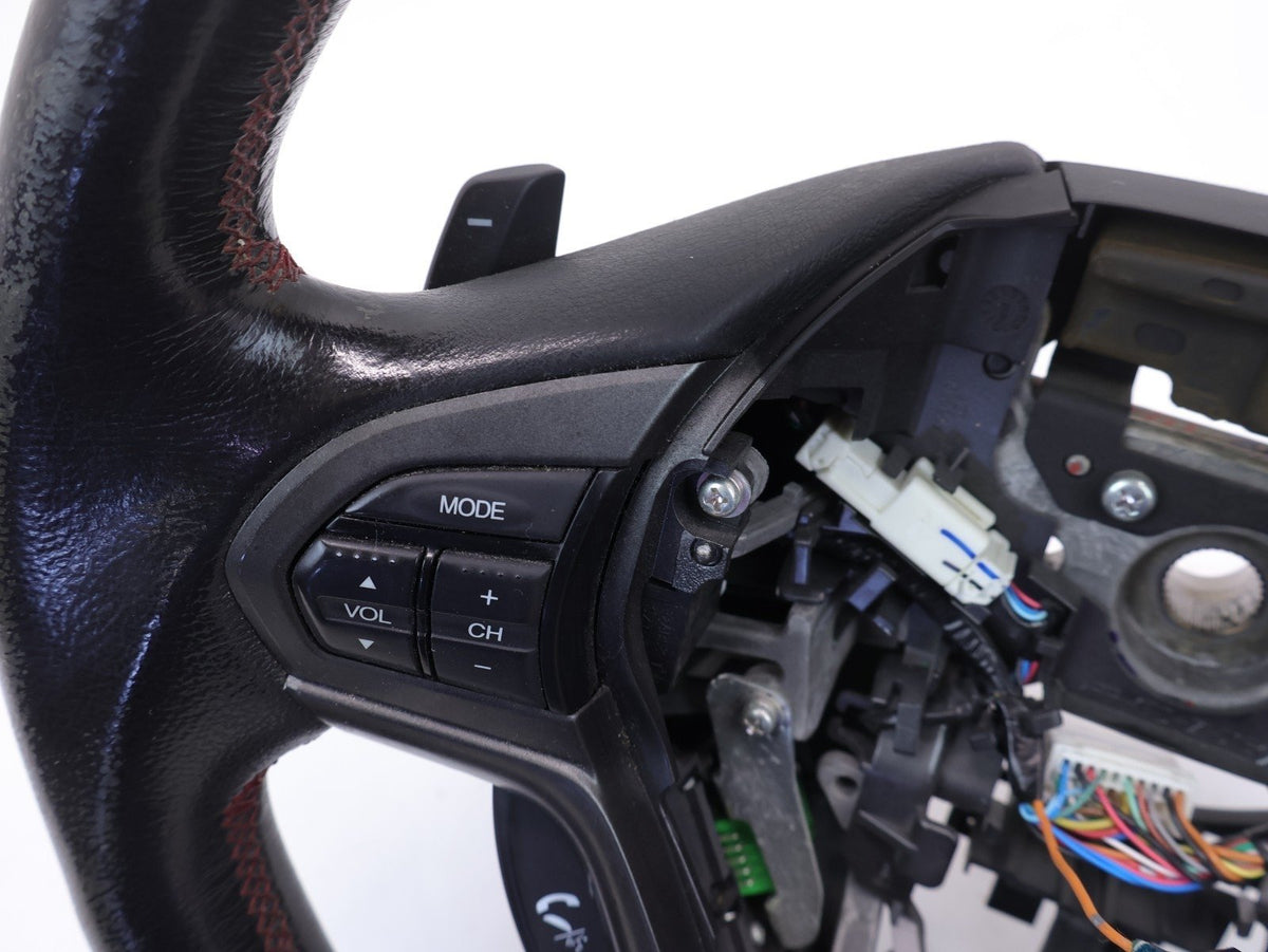 2014 Honda CR-Z CRZ Steering Wheel Assembly w/ Controls Stitching OEM