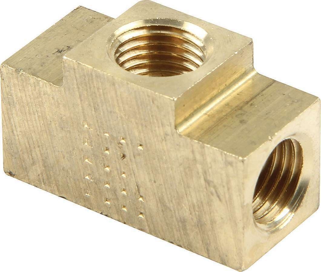 Allstar Performance Brake Adapter Fitting 3 Way Tee 3/16" Hardline 3/8 -24 Inverted Flare Brass 2pk
