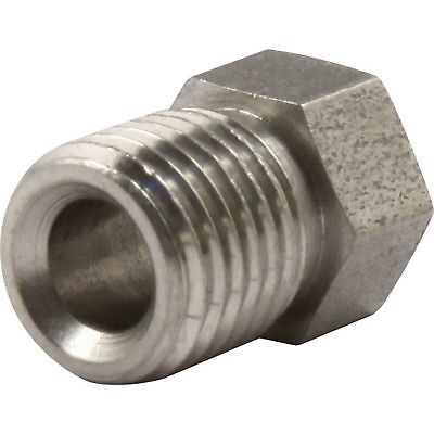 3/16" Brake Line Inverted Flare Nut 3/8" -24 Fitting Stainless 10 Pack