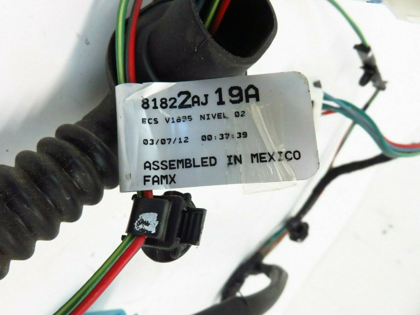 2013 Subaru Outback Passenger Rear Door Wiring Harness Wire RH 81822AJ19A 13-14