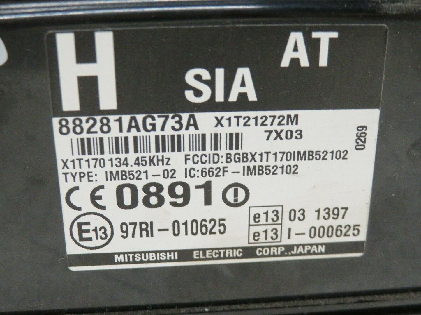 2008 Subaru Legacy Immobilizer 2.5L Engine Computer Column Ignition BCM Key 08