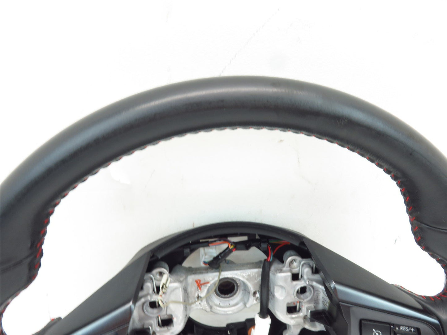 2019 Subaru WRX Driver Wheel Black Leather Red Stitch Flat Bottom OEM 19