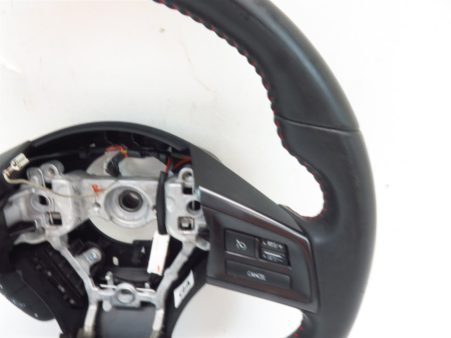 2019 Subaru WRX Driver Wheel Black Leather Red Stitch Flat Bottom OEM 19