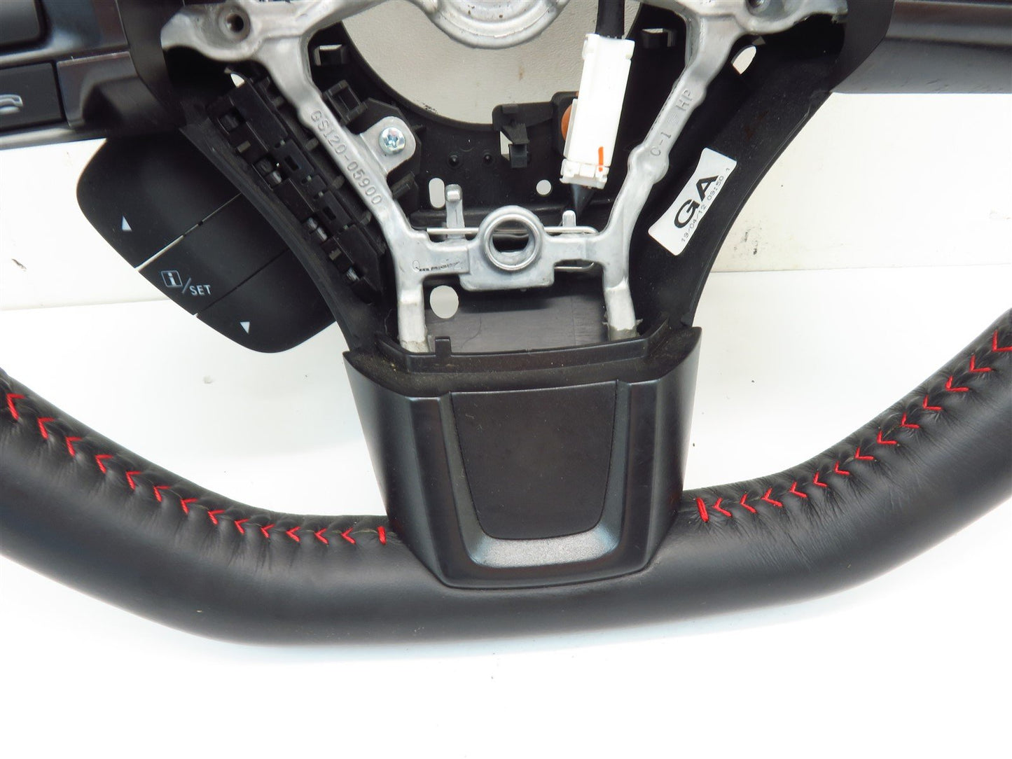 2019 Subaru WRX Driver Wheel Black Leather Red Stitch Flat Bottom OEM 19