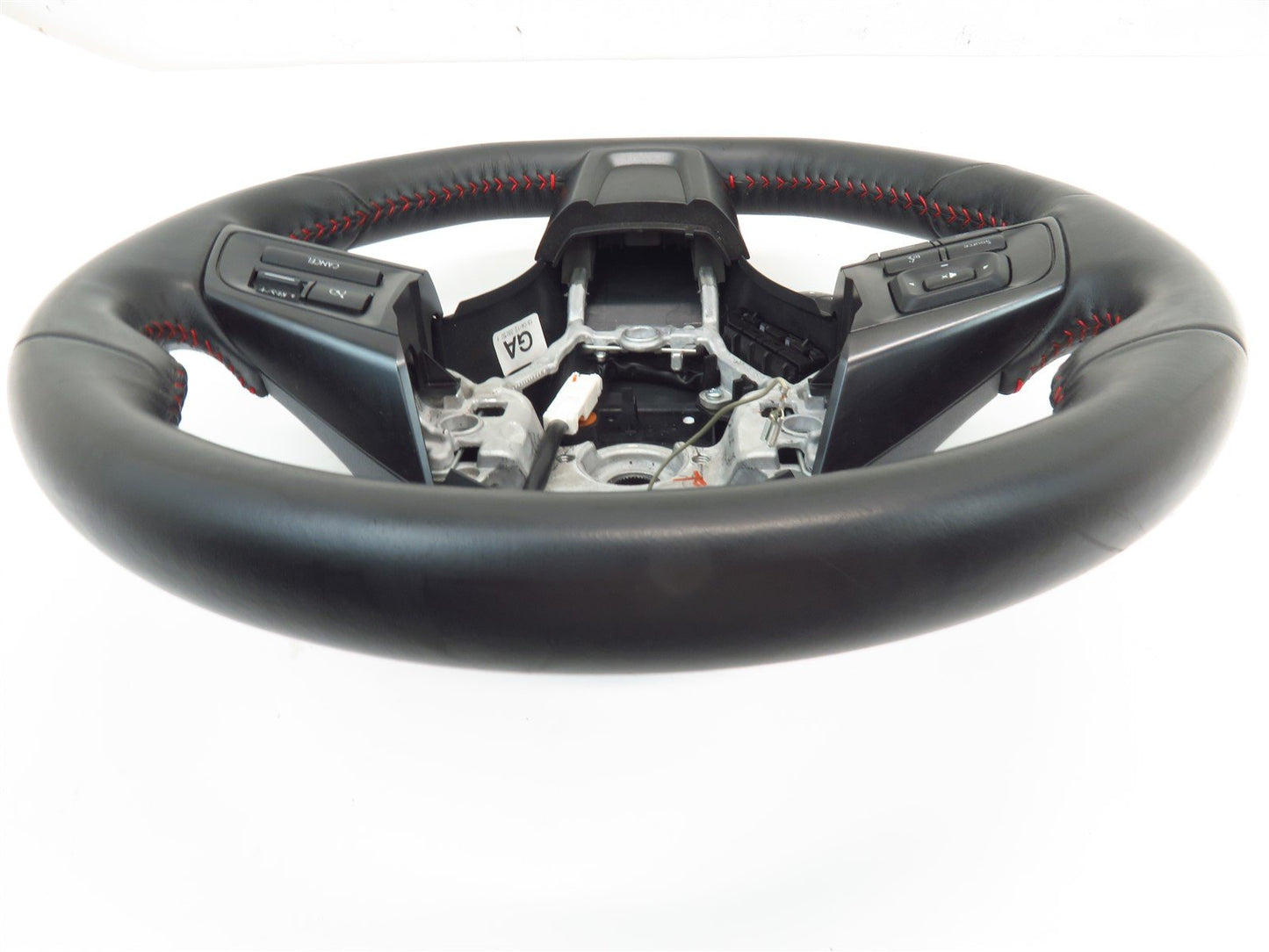 2019 Subaru WRX Driver Wheel Black Leather Red Stitch Flat Bottom OEM 19