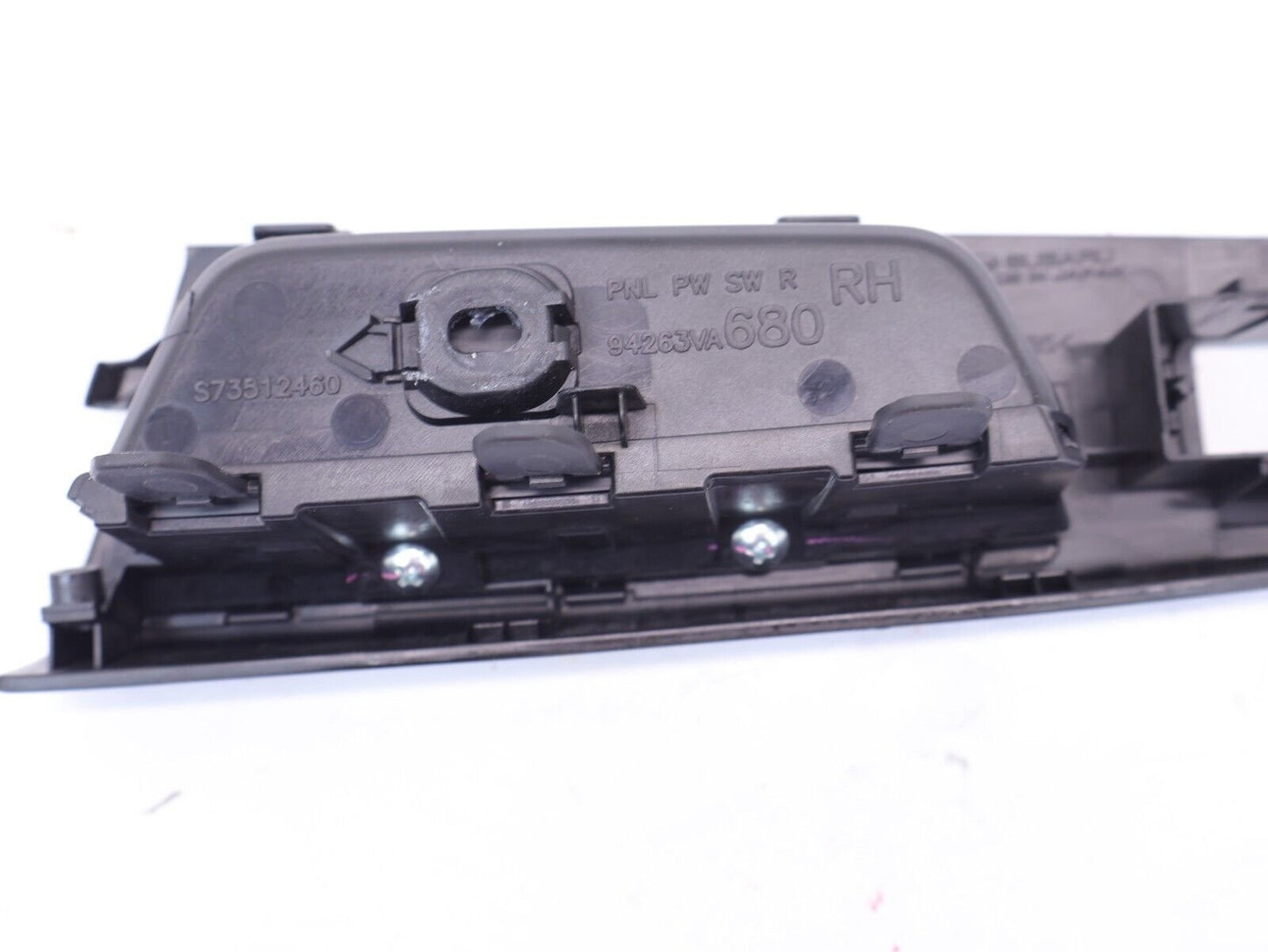 2019-2020 Subaru WRX Rear Door Window Switch Trim Bezel RH Passenger 94263VA680