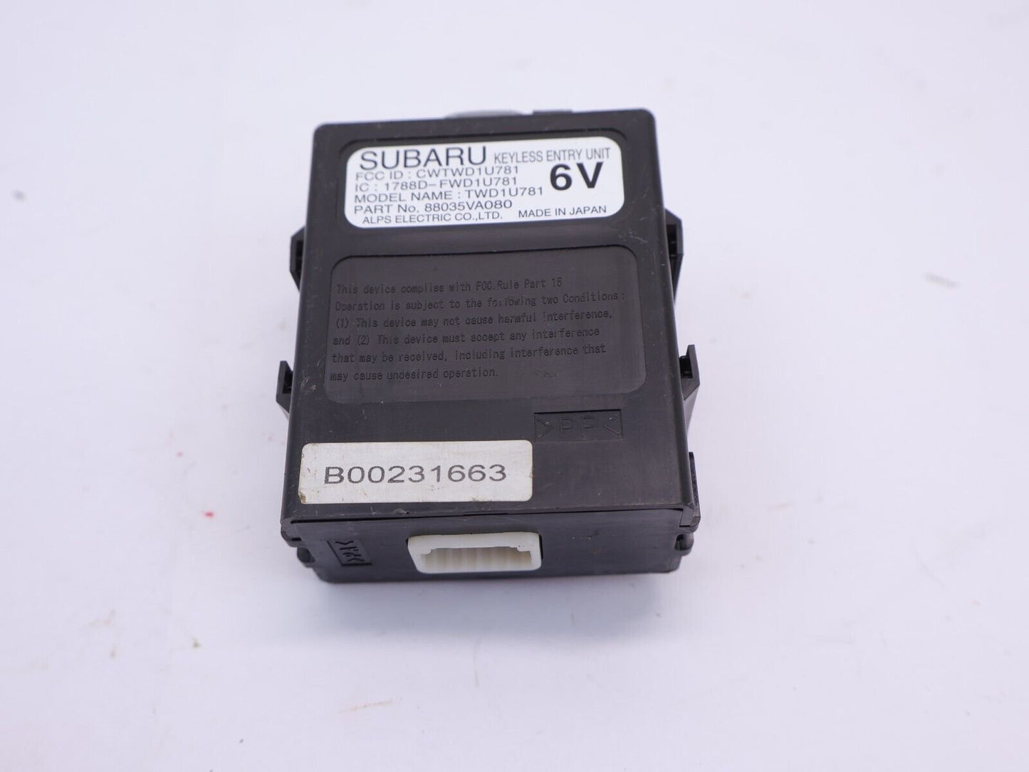 2020-2021 Subaru WRX Keyless Entry Unit Module Anti Theft 88035VA080 OEM 20-21