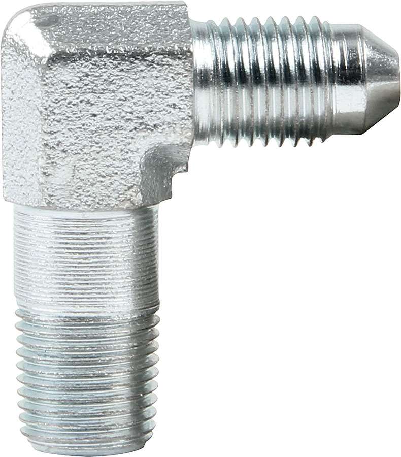 AllStar Performance Steel Brake Line Caliper Adapter Fitting -3 AN 90 Degree Tall 1/8" NPT