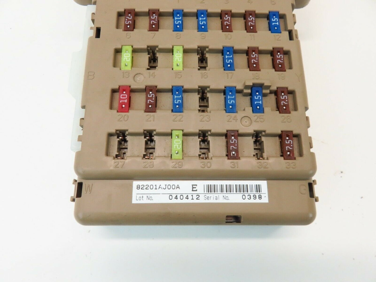 10-12 Subaru Legacy & Outback Fuse Box Panel Relay Interior Block 82201AJ00A