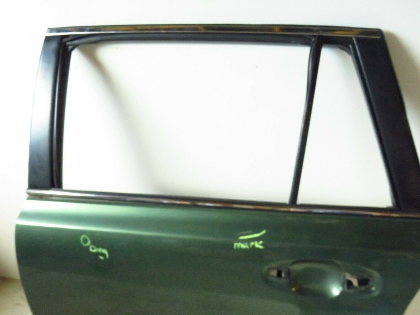 10-14 Subaru Outback Driver Rear Door Shell LH Left Green F4T 2010-2014