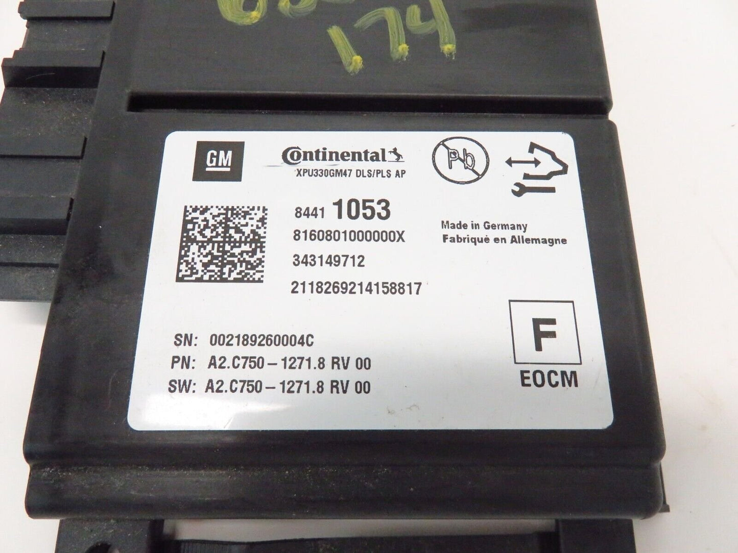 2018-2019 Buick Regal TourX Control Module 84411053 OEM 18-19