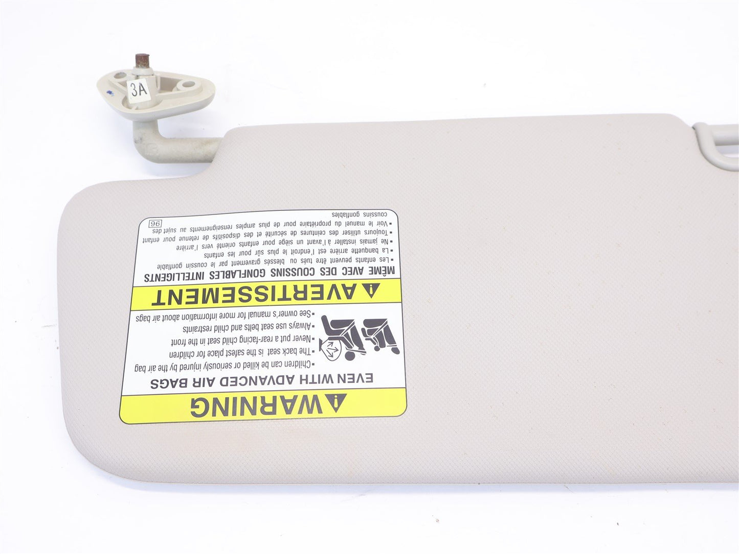 2013-2014 Subaru XV Crosstrek Passenger Sun Visor Shade Sunvisor RH Side OEM