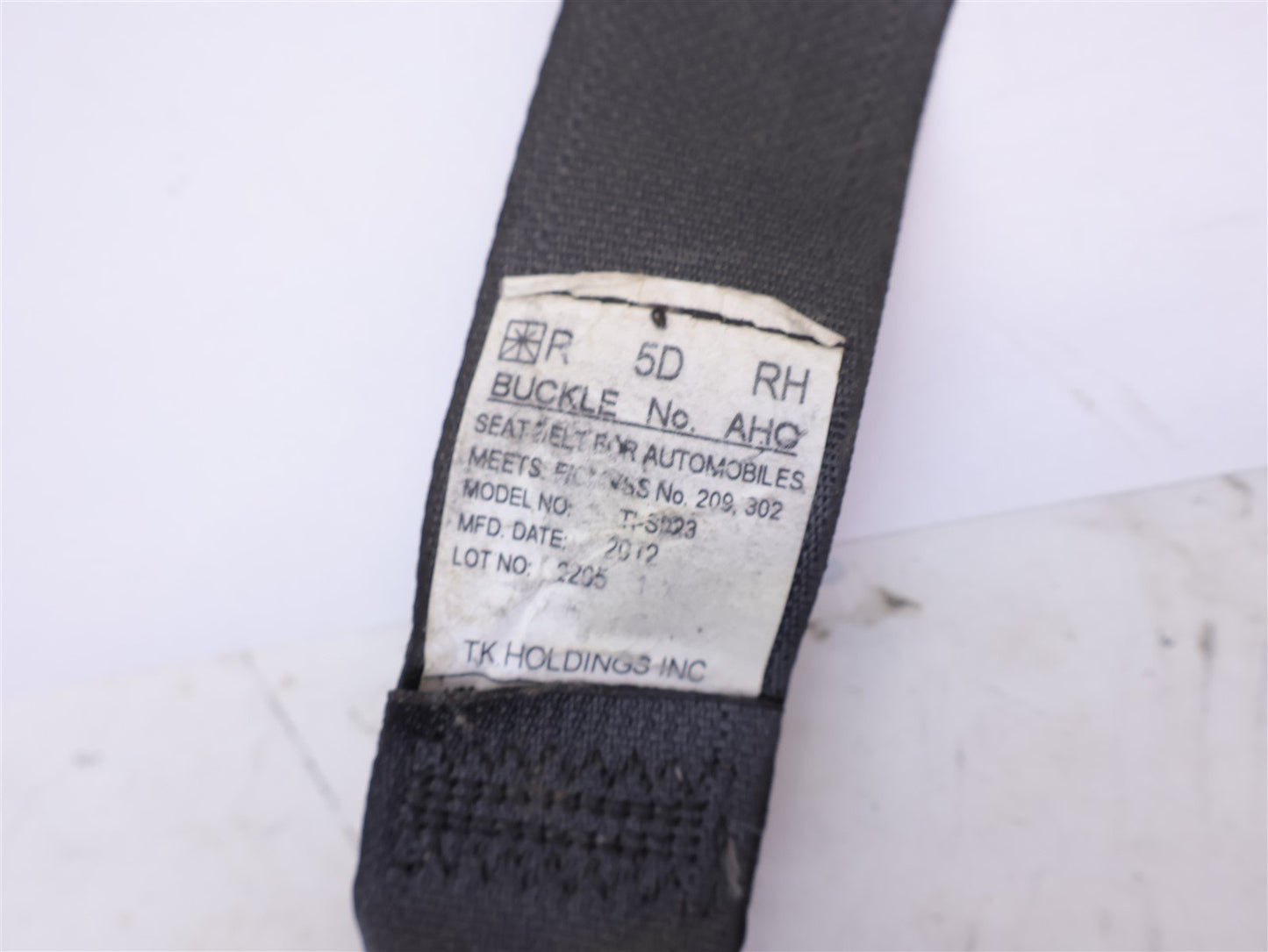 2013-2014 Subaru Outback Passenger REAR Seat Belt RH Right Side OEM Black 13-14