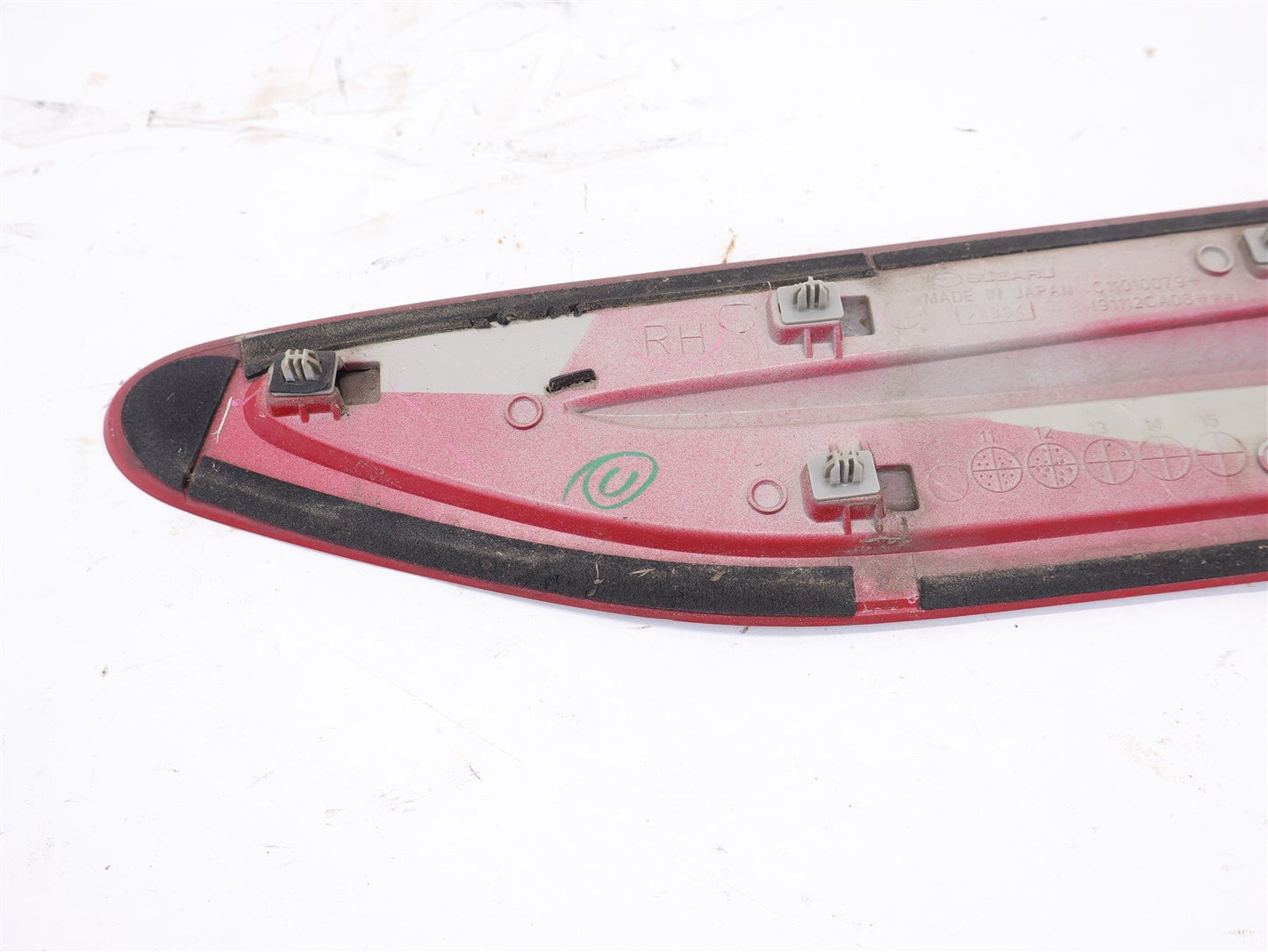 2013-2016 Subaru BRZ Passenger Fender Trim Garnish RH Right Side White OEM 13-16