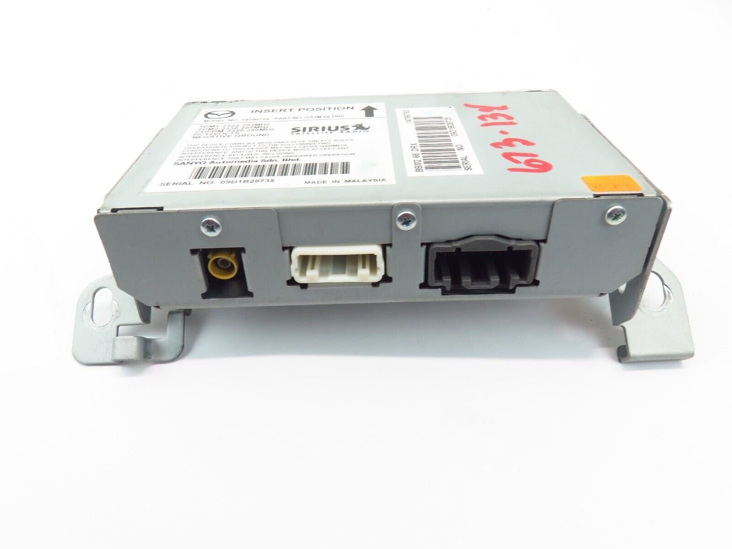 2010-2013 Mazdaspeed3 Sirius Receiver Radio Module GS3M66DR0 Speed 3 MS3 10-13