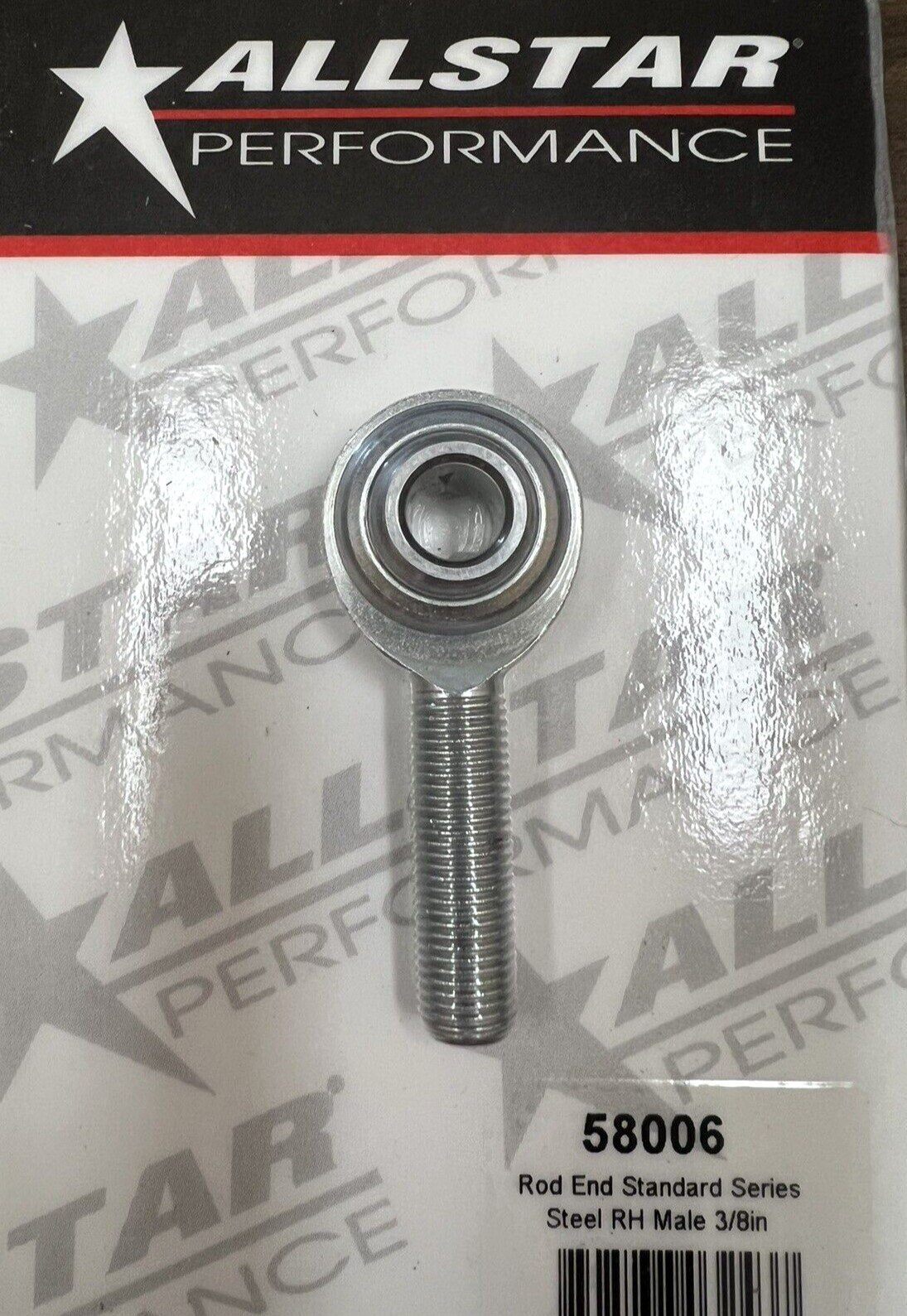 Allstar Performance Rod End Heim Joint 3/8" Bore 3/8-24 in RH Male Thread Steel
