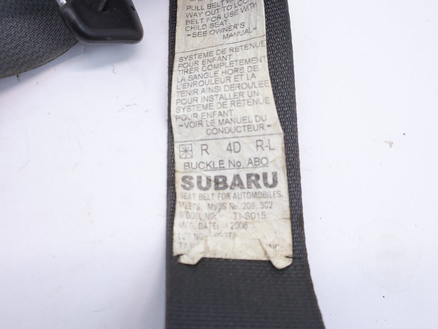 2005-2009 Subaru Legacy GT Passenger Rear Seat Belt Assembly RH SEDAN OEM 05-09