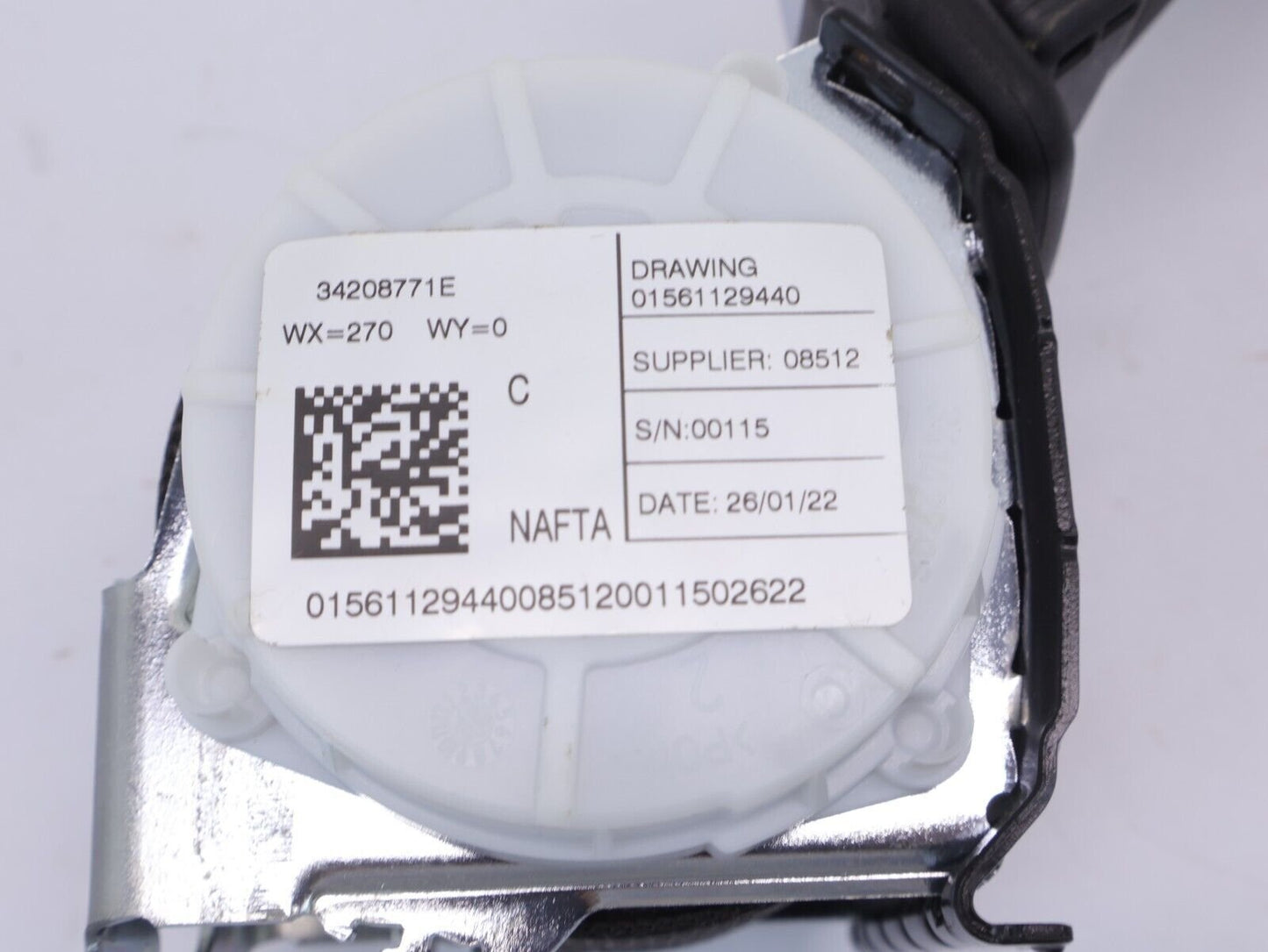 2022 Alfa Romeo Giulia Center Rear Seat Belt Middle Seatbelt OEM 2017-2022