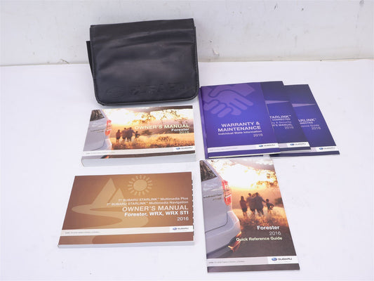 2016 Subaru Forester Owners Manual Book with Case and Booklets