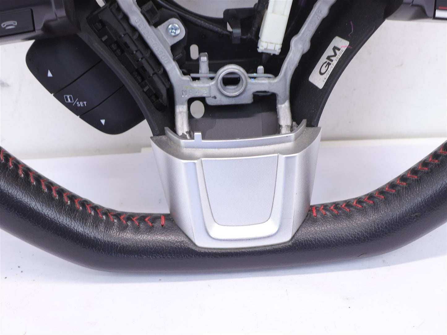 2015 Subaru WRX Driver Wheel Black Leather Red Stitch Paddle Shift WORN OEM 15