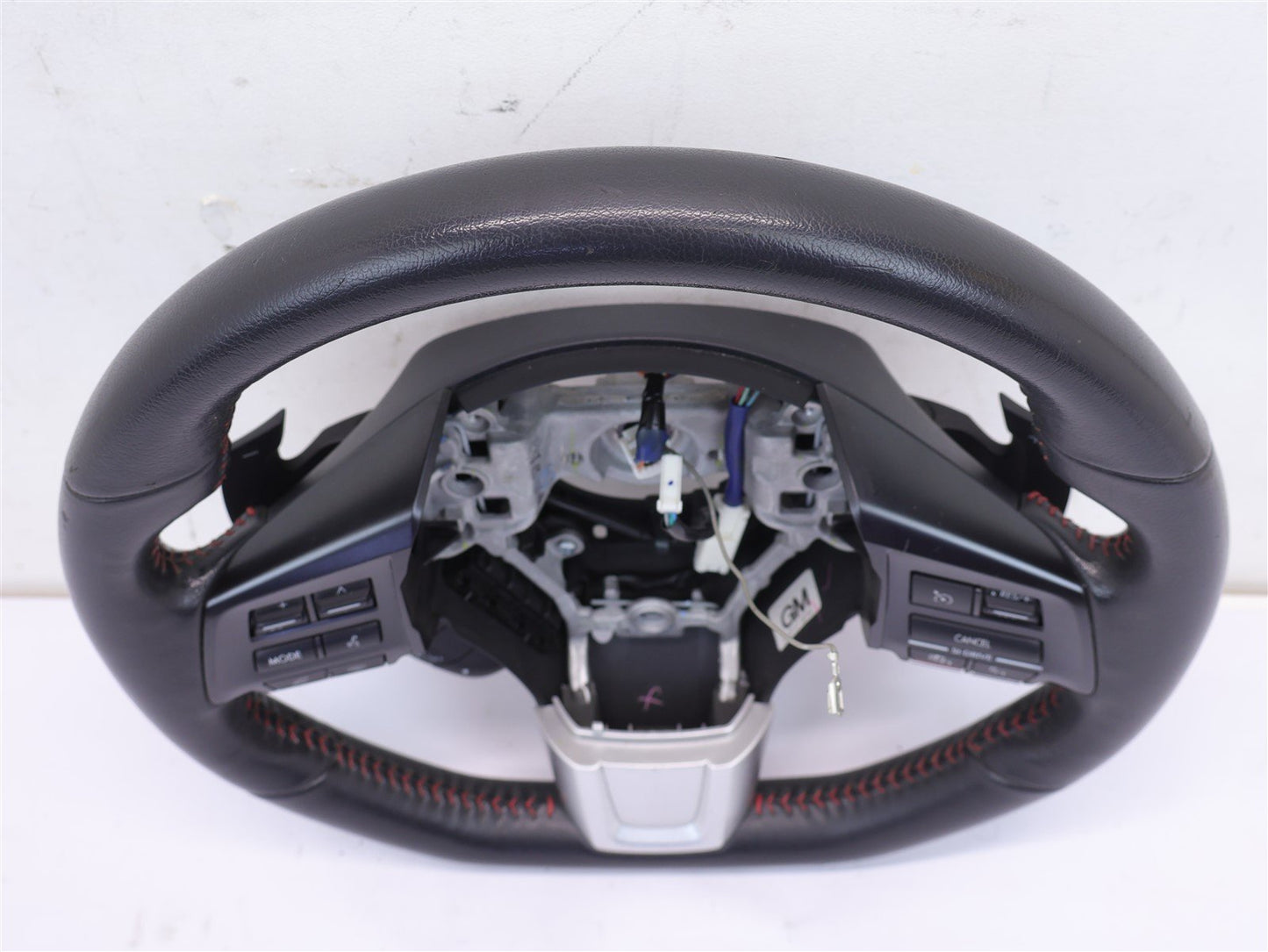 2015 Subaru WRX Driver Wheel Black Leather Red Stitch Paddle Shift WORN OEM 15