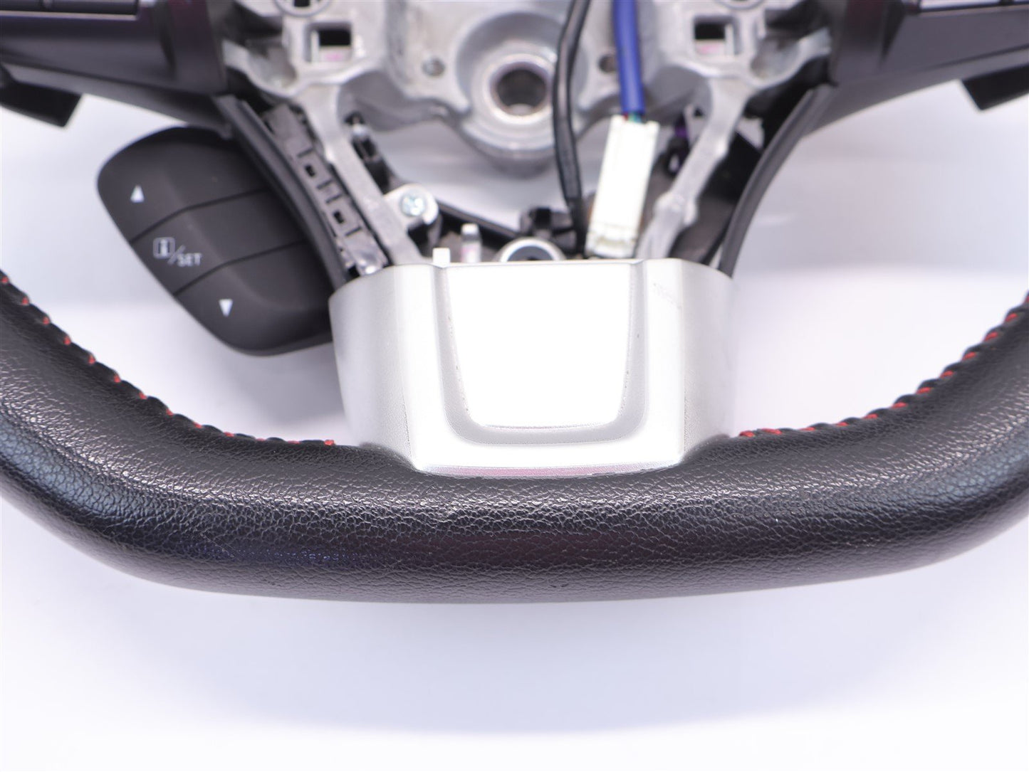 2015 Subaru WRX Driver Wheel Black Leather Red Stitch Paddle Shift WORN OEM 15