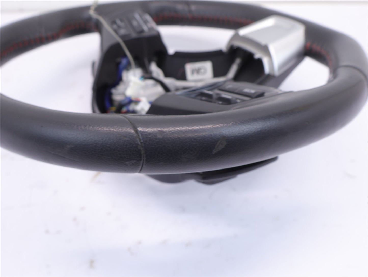 2015 Subaru WRX Driver Wheel Black Leather Red Stitch Paddle Shift WORN OEM 15