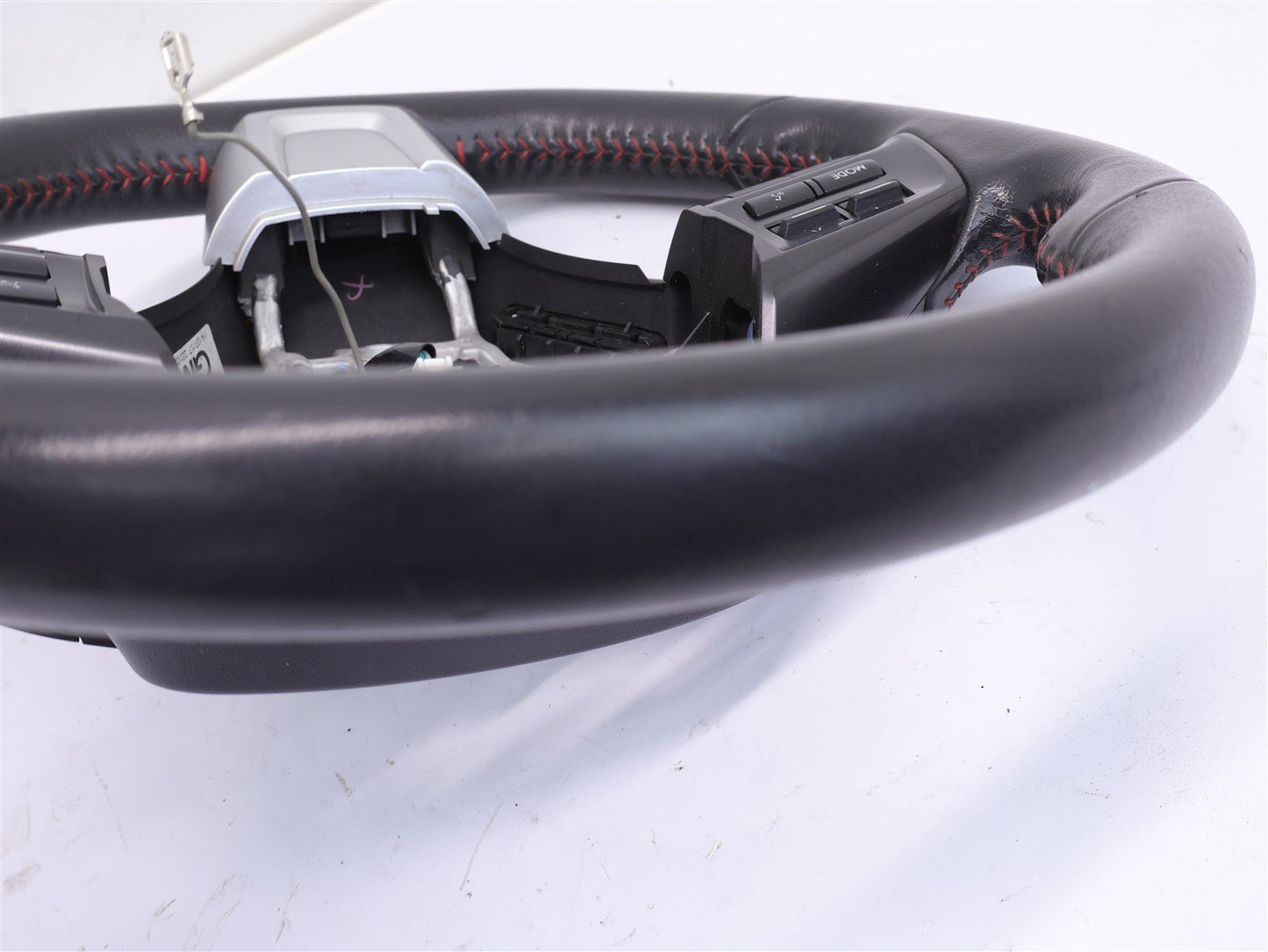 2015 Subaru WRX Driver Wheel Black Leather Red Stitch Paddle Shift WORN OEM 15