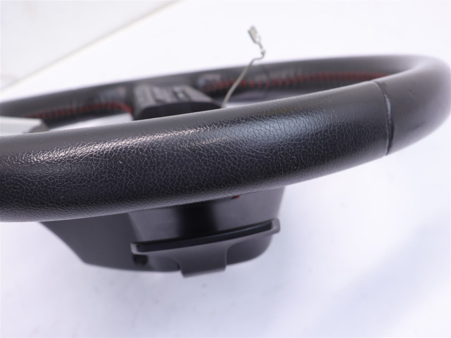 2015 Subaru WRX Driver Wheel Black Leather Red Stitch Paddle Shift WORN OEM 15