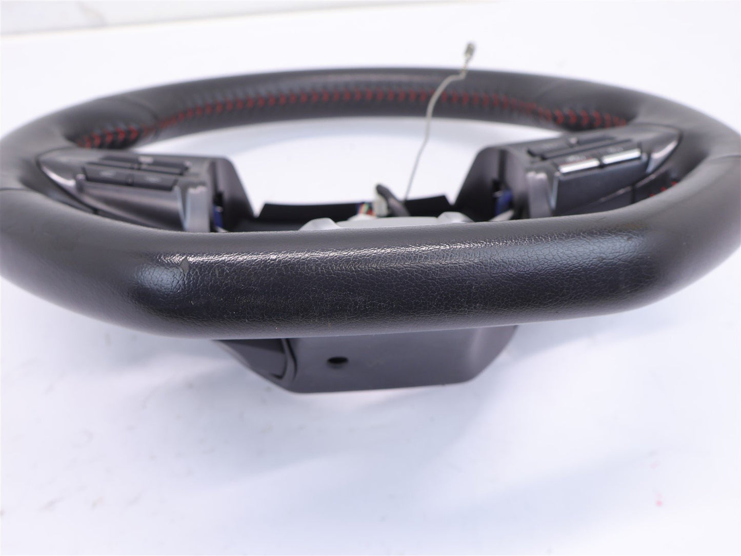 2015 Subaru WRX Driver Wheel Black Leather Red Stitch Paddle Shift WORN OEM 15