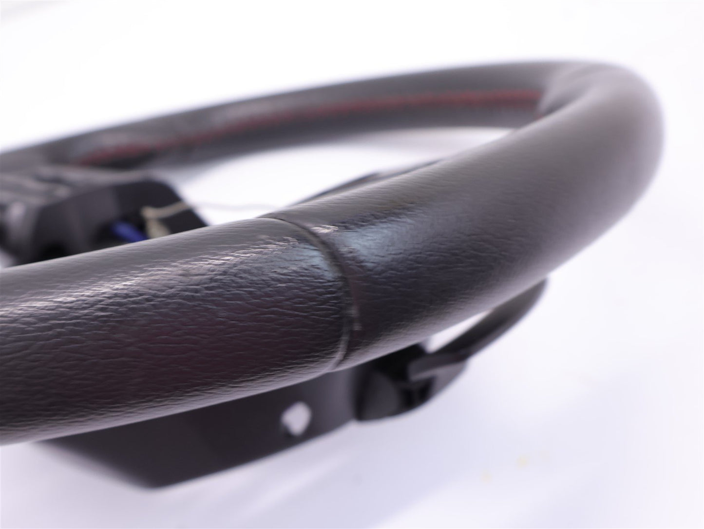 2015 Subaru WRX Driver Wheel Black Leather Red Stitch Paddle Shift WORN OEM 15