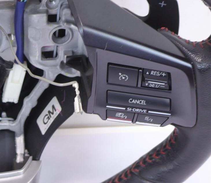 2015 Subaru WRX Driver Wheel Black Leather Red Stitch Paddle Shift WORN OEM 15