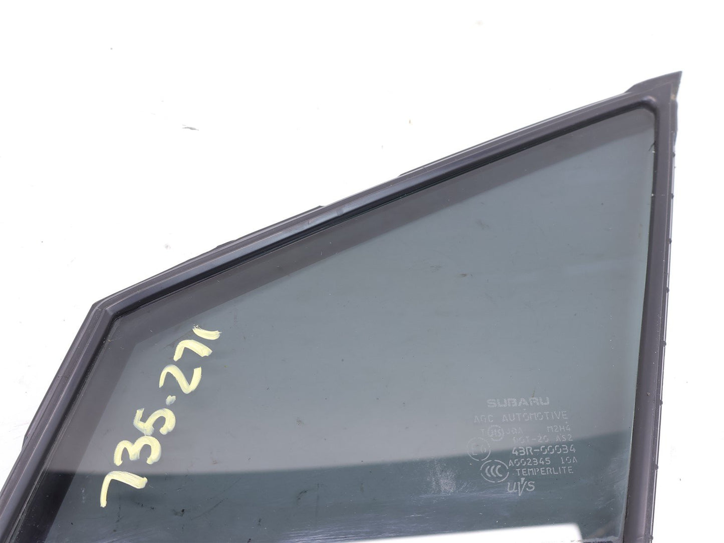 2015-2021 Subaru WRX & STI Front Door Vent Glass Corner LH Left Driver Side OEM
