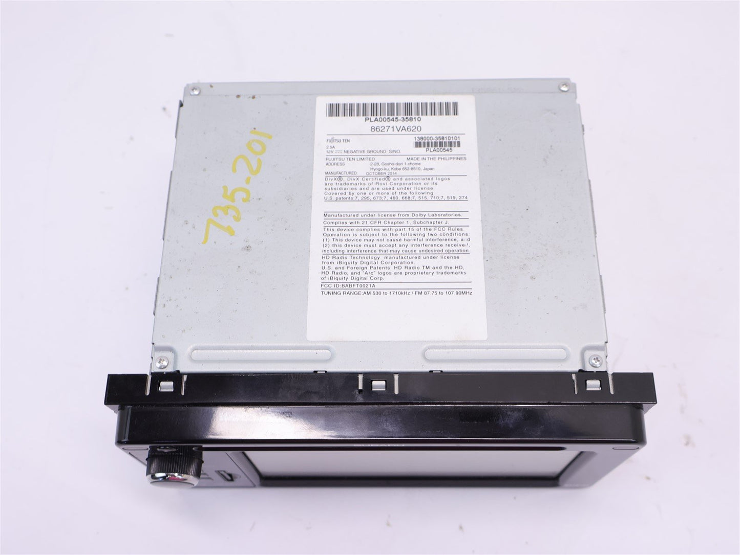 2015 Subaru WRX Radio Head Unit Stereo Receiver Navigation GPS 86271VA620 OEM