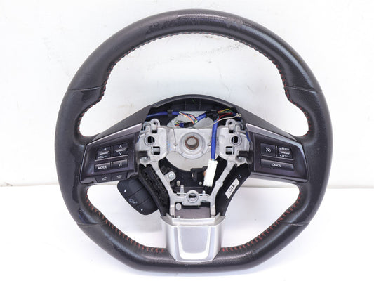 2015 Subaru WRX Driver Wheel Black Leather Red Stitch OEM Scratch 15