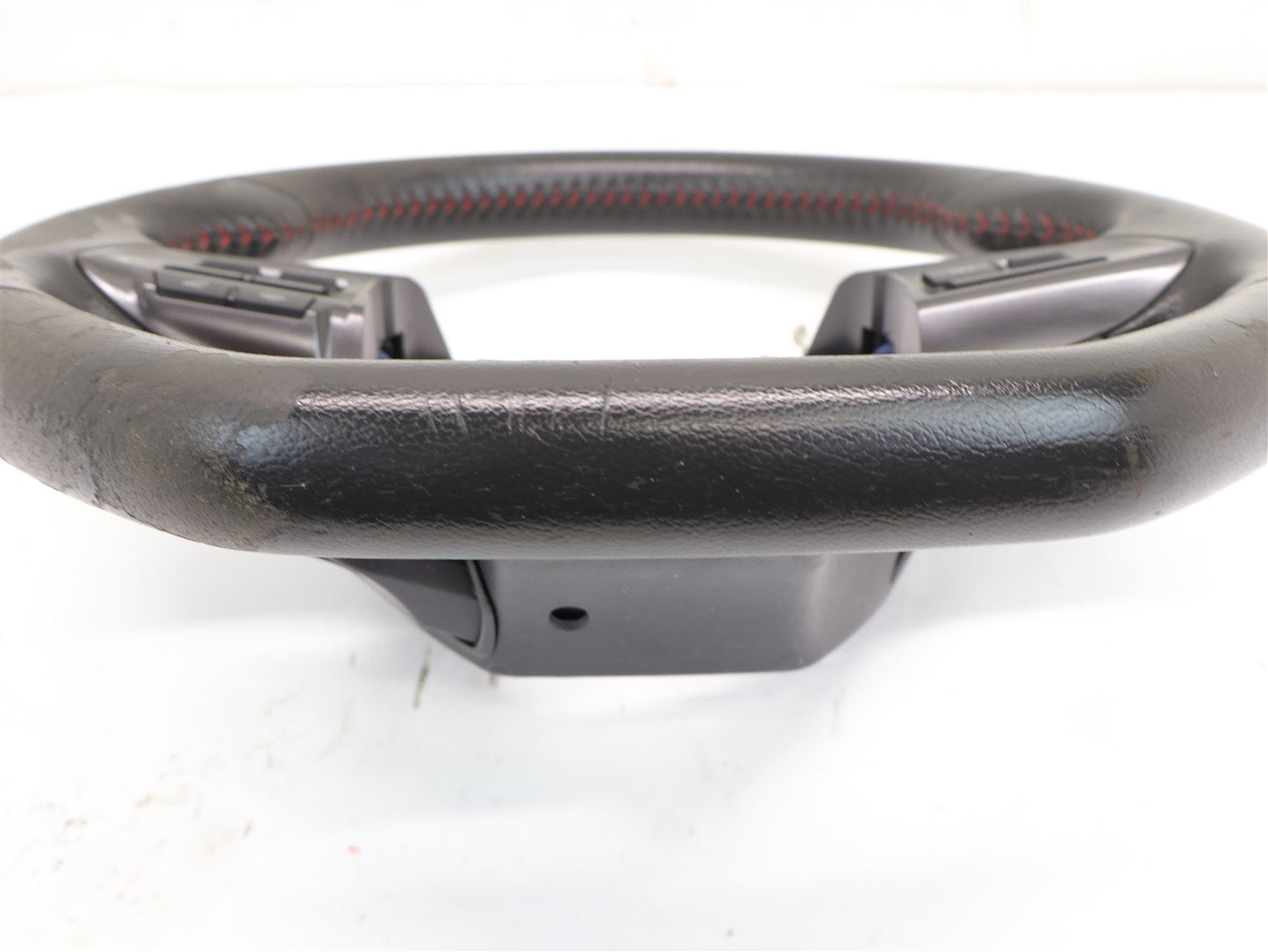 2015 Subaru WRX Driver Wheel Black Leather Red Stitch OEM Scratch 15